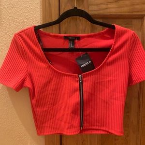 Crop zip up! Forever 21